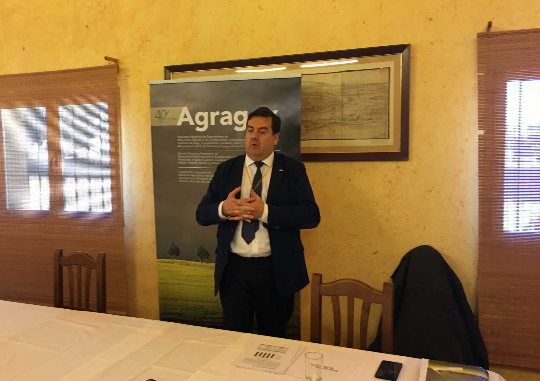 Jaime Hernani, director general de Agragex, durante la presentacin de los datos de exportacin de 2015