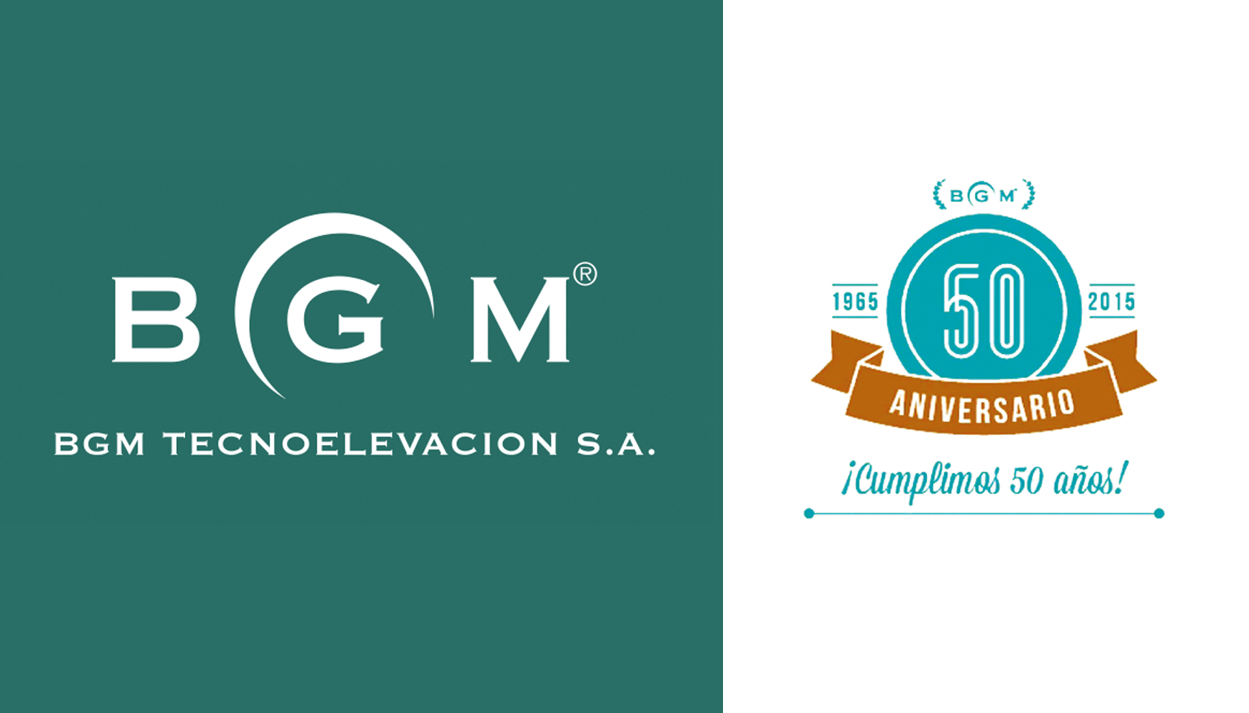 Logotipo conmemorativo del 50 Aniversario de BGM Tecnoelevacin