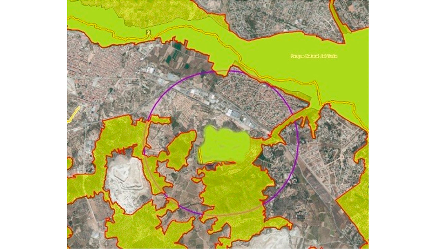 Figura 12. Vista de la cantera restaurada y formando parte del PORN del Turia