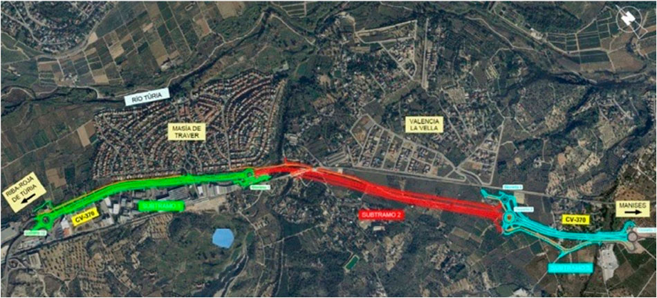 Figura 11. Vista de la cantera integrada y las obras de acondicionamiento para la creacin de las vas para ciclistas...