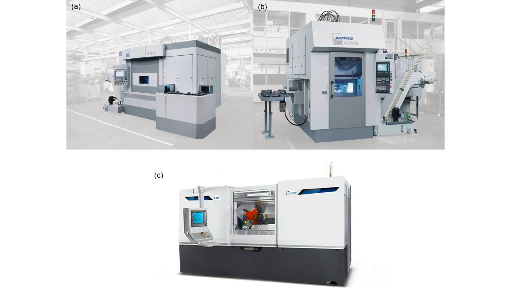 Figura 6. Centros combinados. (a) Emag VLC250DS. (b) VSC250DDS. (c) Studer S242