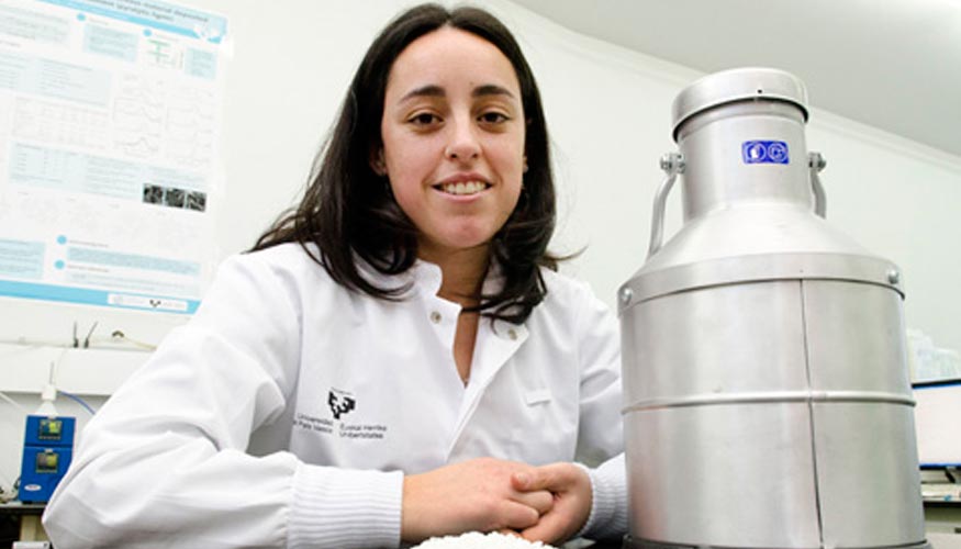 Itsaso Barbarias, investigadora del Departamento de Ingeniera Qumica de la Facultad de Ciencias y Tecnologa de la UPV/EHU...