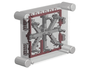 El sistema de canales calientes con taladros de flujo excepcionalmente grandes reduce al m�nimo la p�rdida de presi�n...
