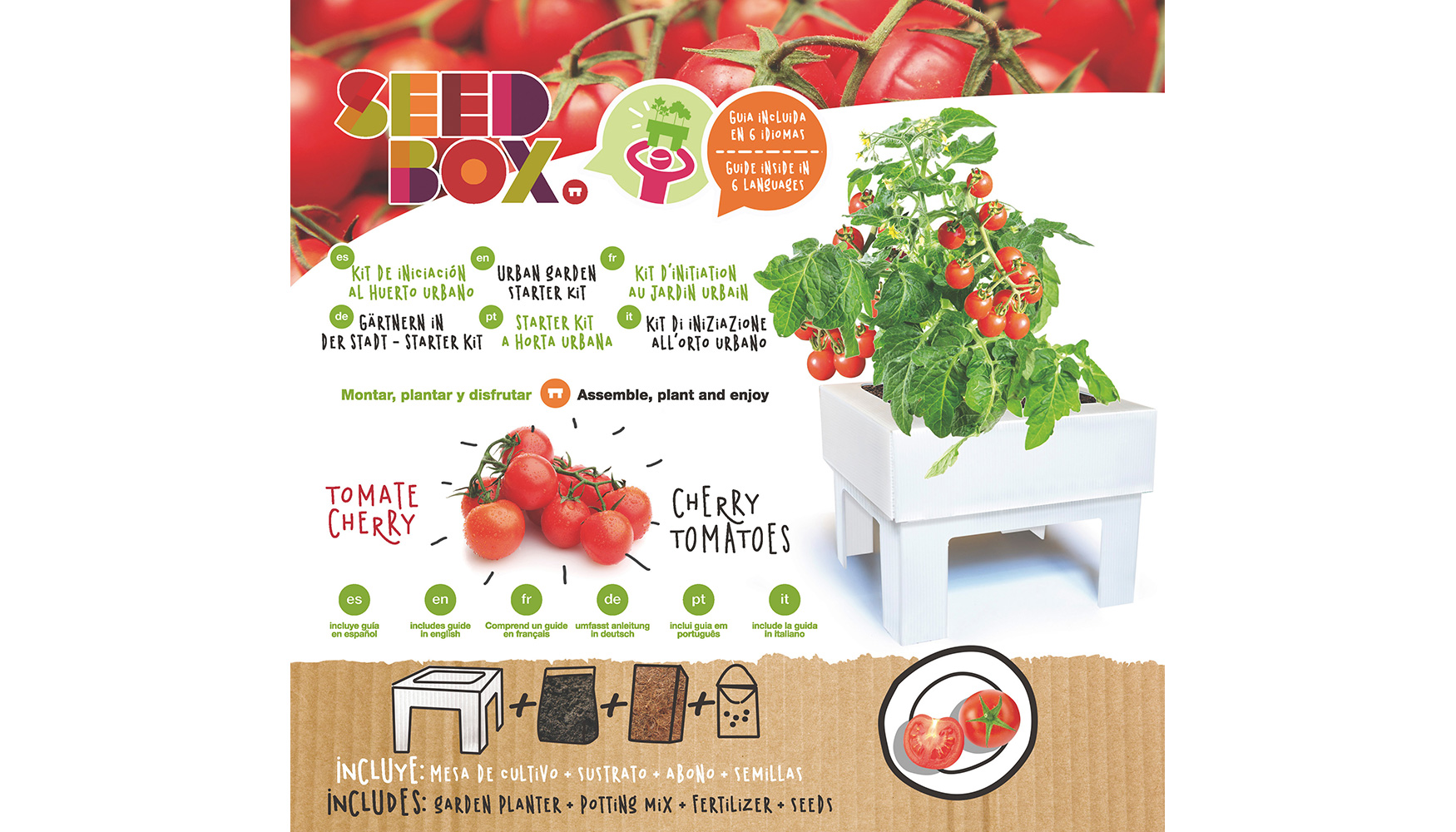 Kit de cultivo de SeedBox para tomates cherry