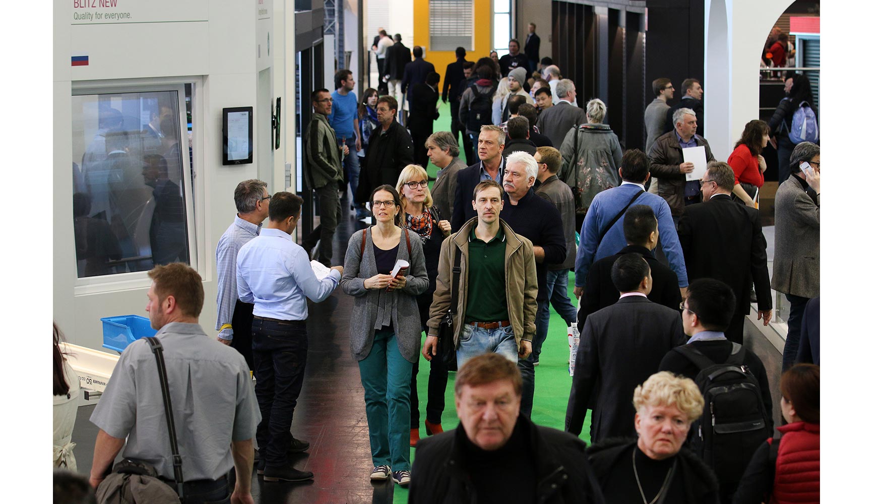 Un tercio de los visitantes a Fensterbau Frontale, procedan de fuera de Alemania. Foto: MesseNrnberg