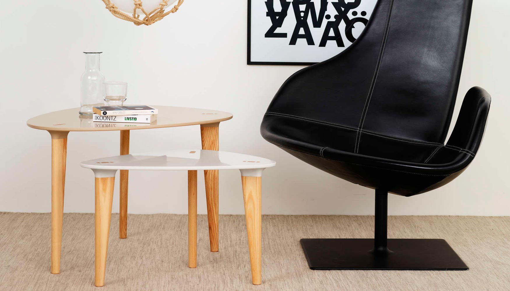 Buff es la nueva gama de mesas de Karl Andersson & Sner, disponibles en diferentes tamaos