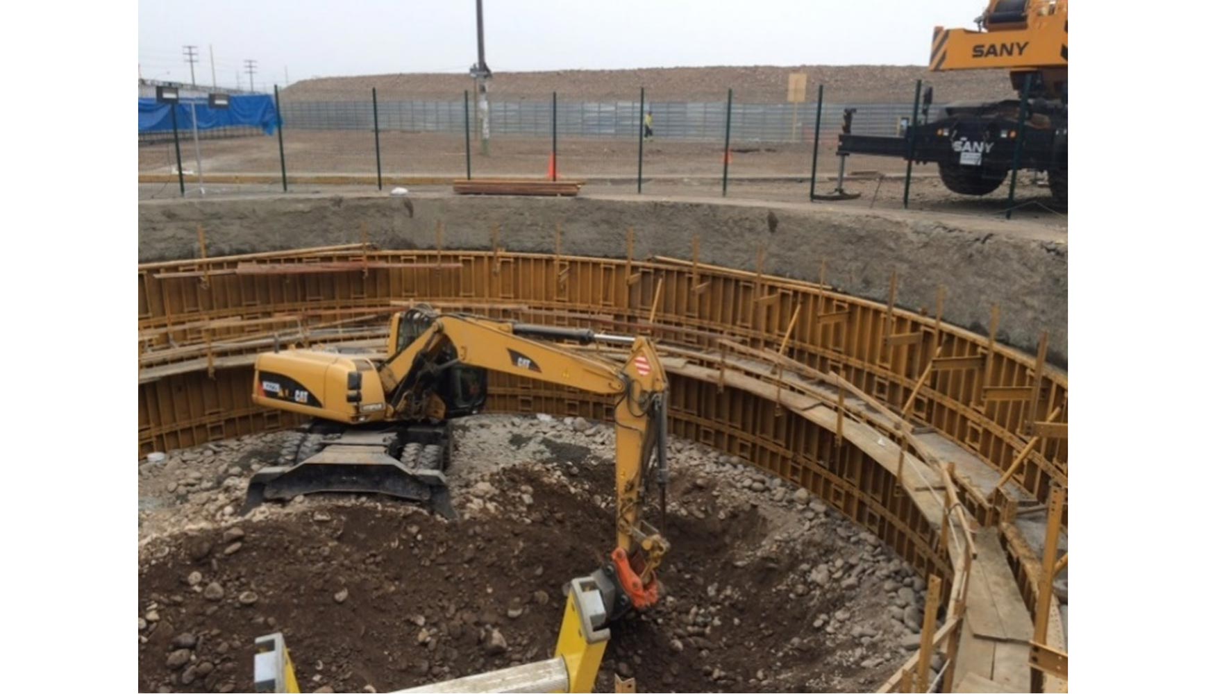 Metro de Lima. Excavacin de pozos cenitales