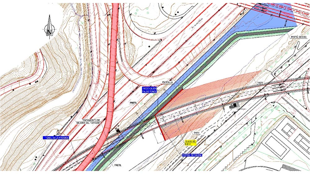 Figura 15: Planta de excavacin del Portal Sur