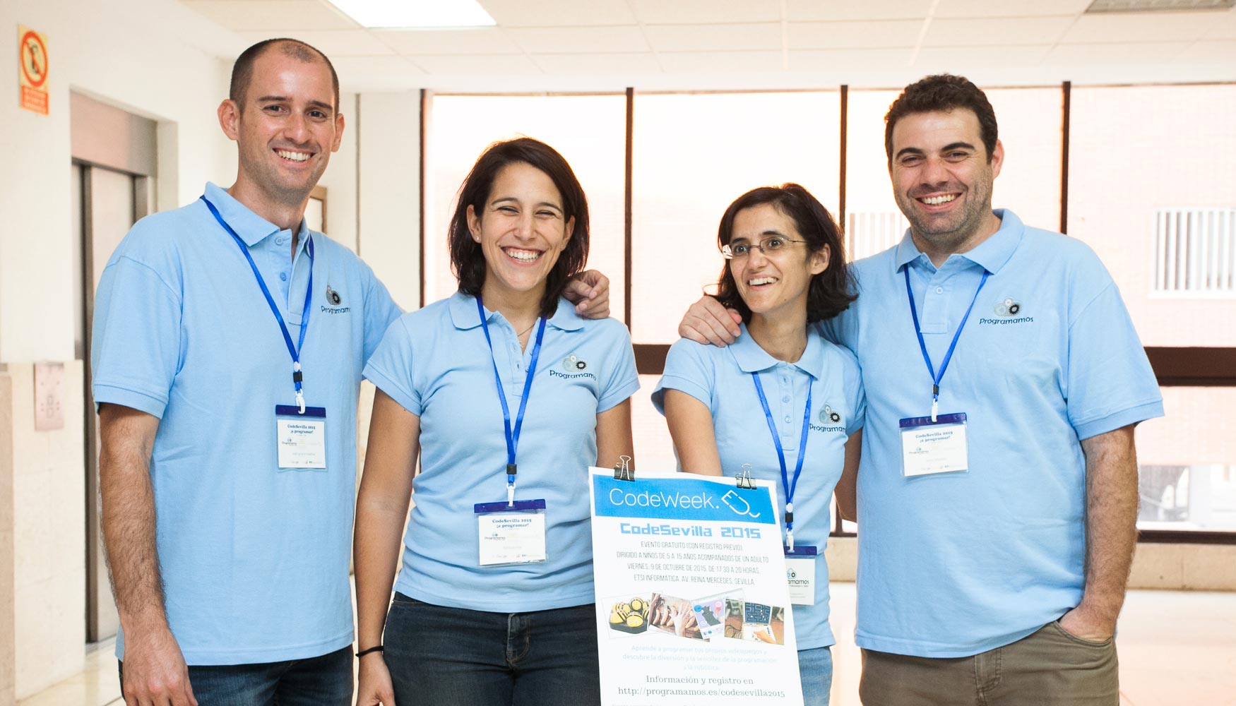 El equipo de Programamos. De izquierda a derecha: Jos Ignacio huertas, Patricia Flor, Maria Moriana y Jess Moreno