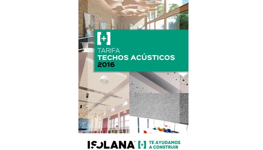 Tarifa de Techos Acsticos 2016 de Isolana