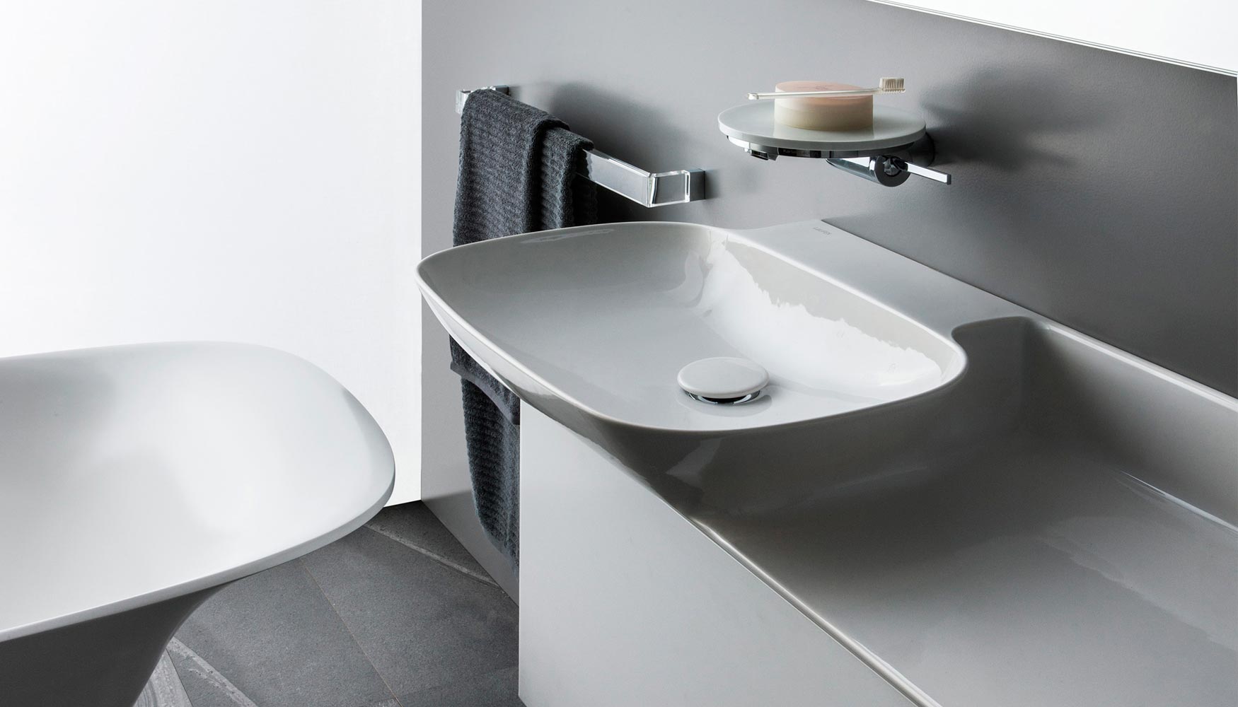 El lavabo con encimera integrada de Laufen, finalista en los Premios Delta de ADI-FAD