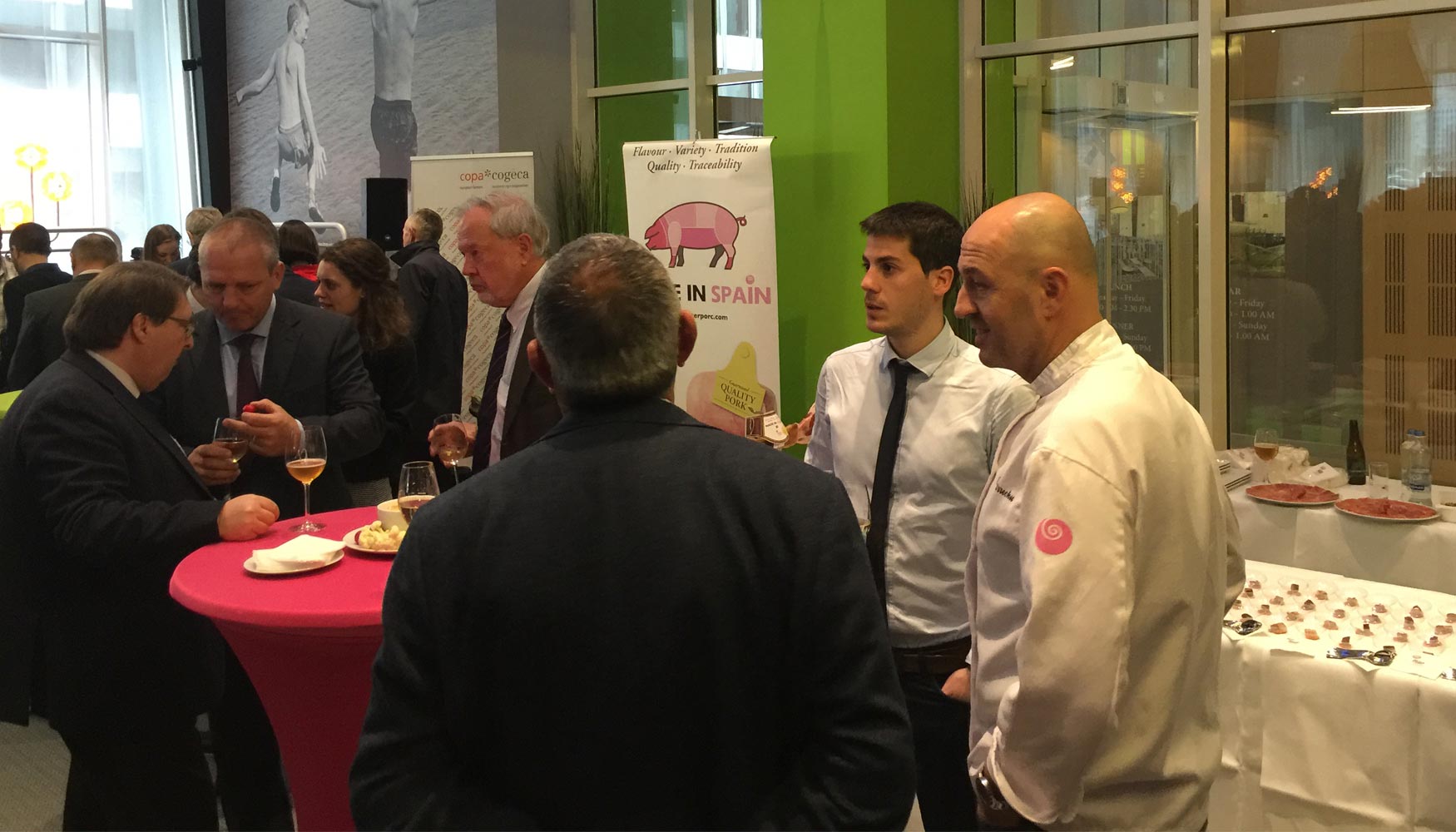 Stand de Interporc en el acto que organiz Copa Cogeca