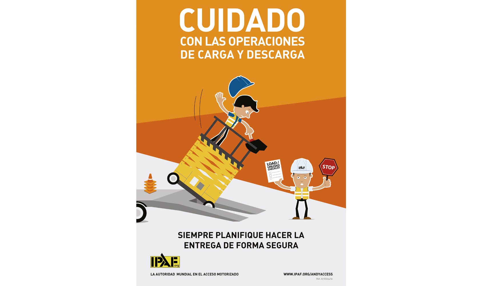 Uno de los posters de la campaa de seguridad de Ipaf y Osalan