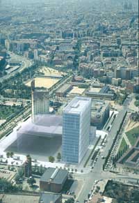Vista del edificio Meridian en Barcelona
