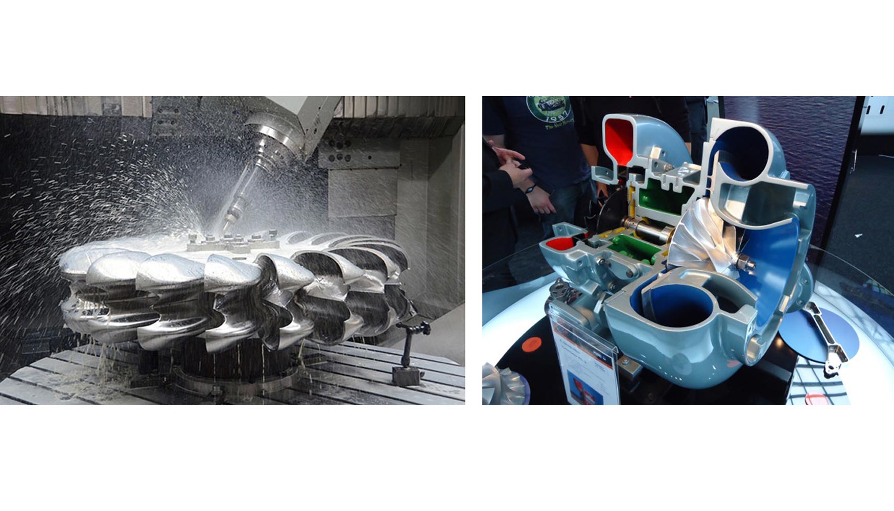 Mecanizado de turbina pelton (Mavel a.s) y turbocompresor (KBB GmbH.)