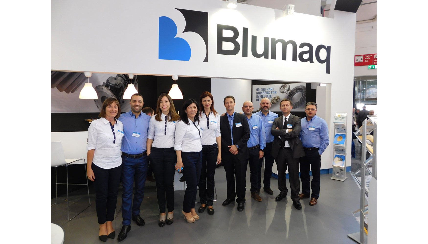 Parte del equipo Blumaq desplazado a Mnich durante la Bauma