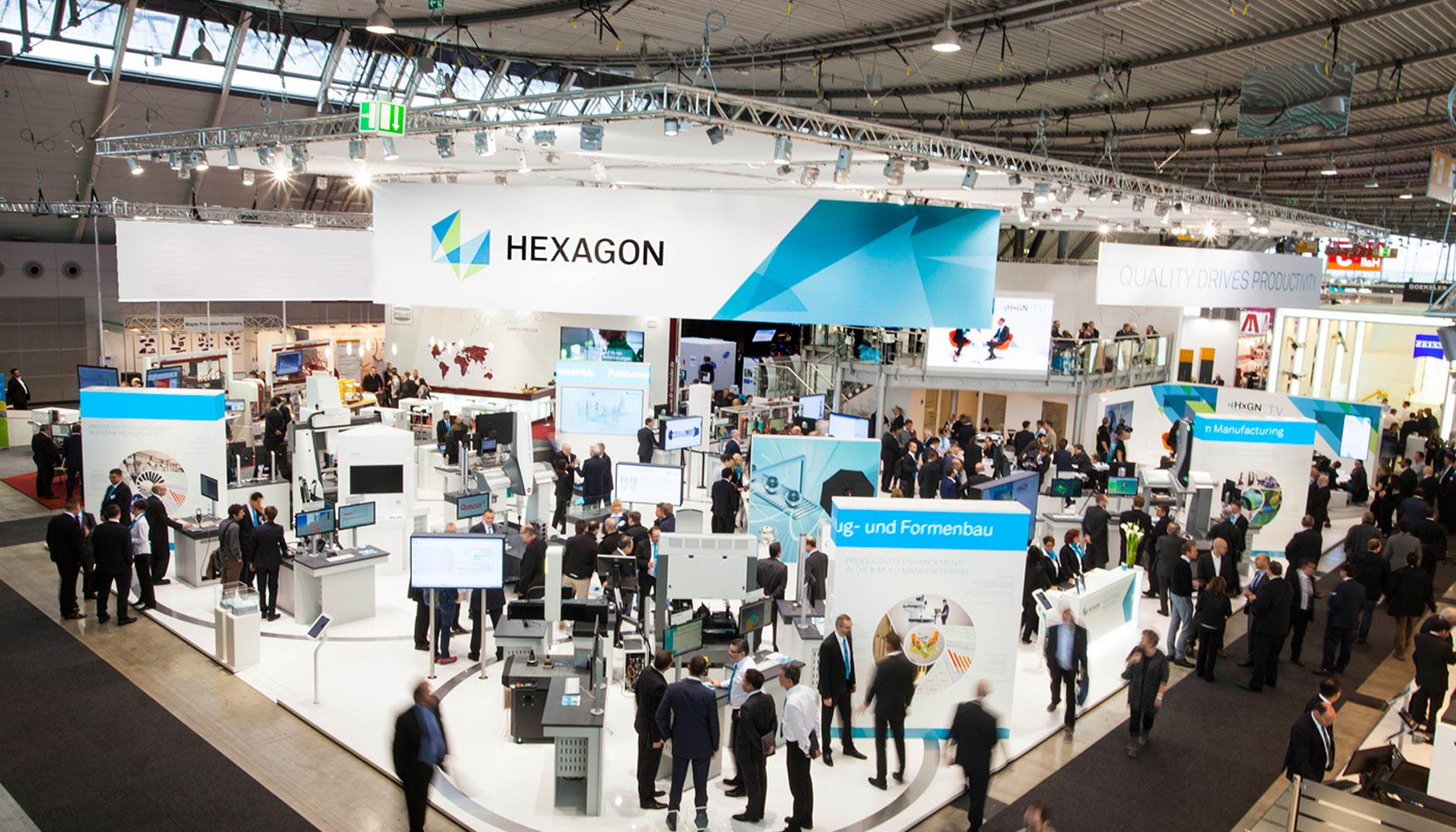 Stand de Hexagon Manufaturing Intelligence en la pasada edicin de Control en la ciudad alemana de Stuttgart