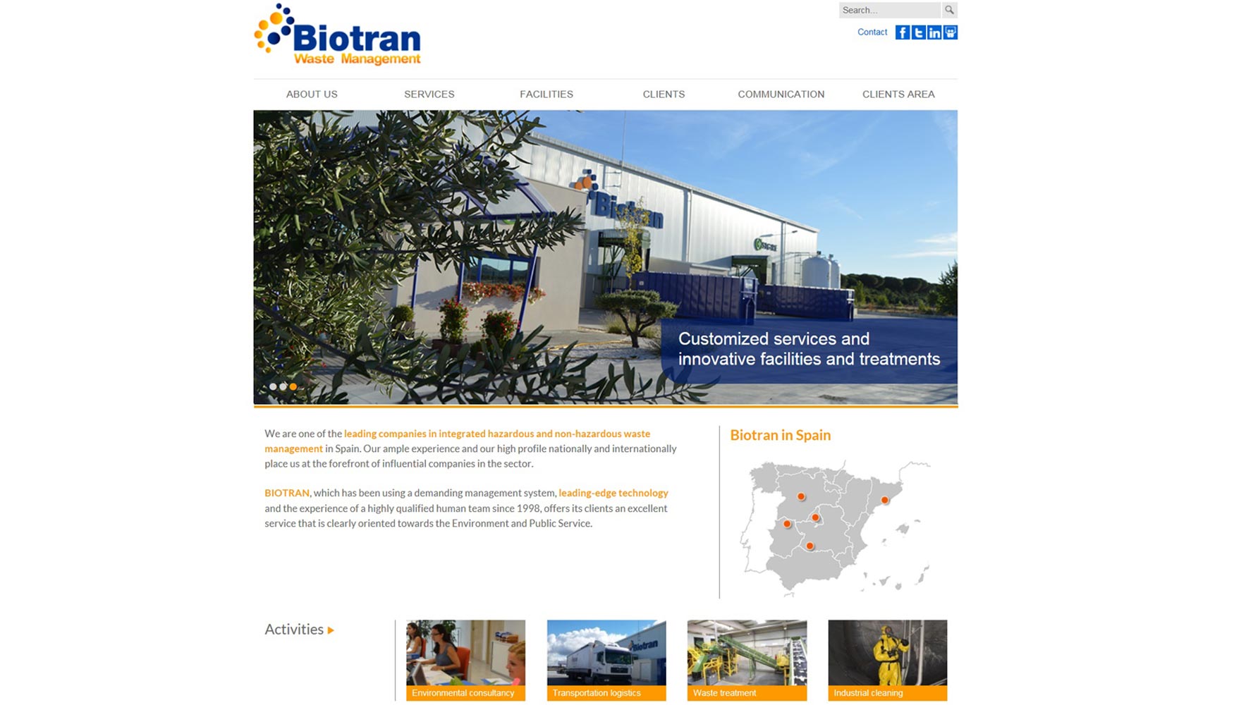 Nuevo portal web de Biotran en ingls
