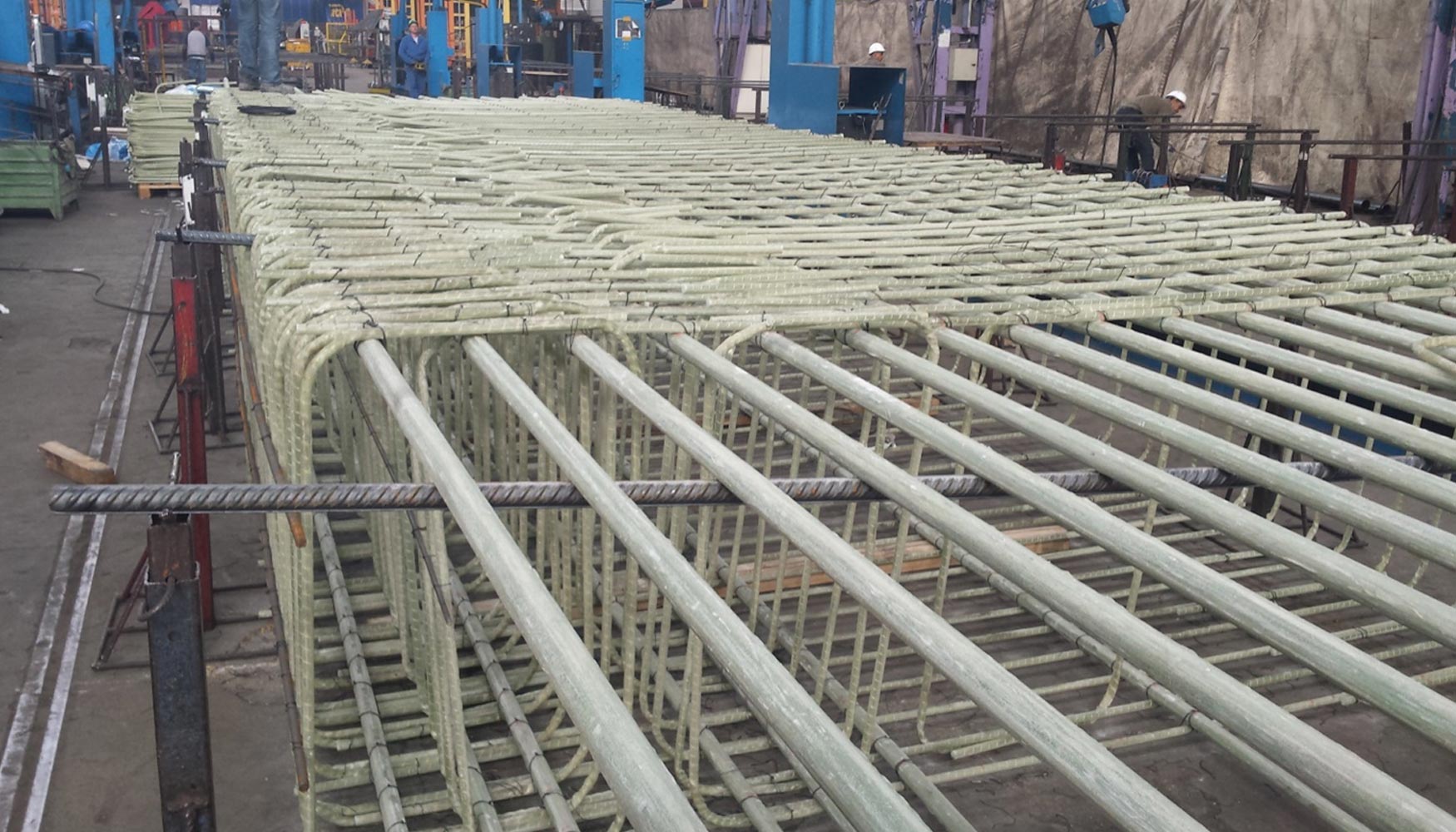 Jaula de fibra de vidrio para pantalla provisoria