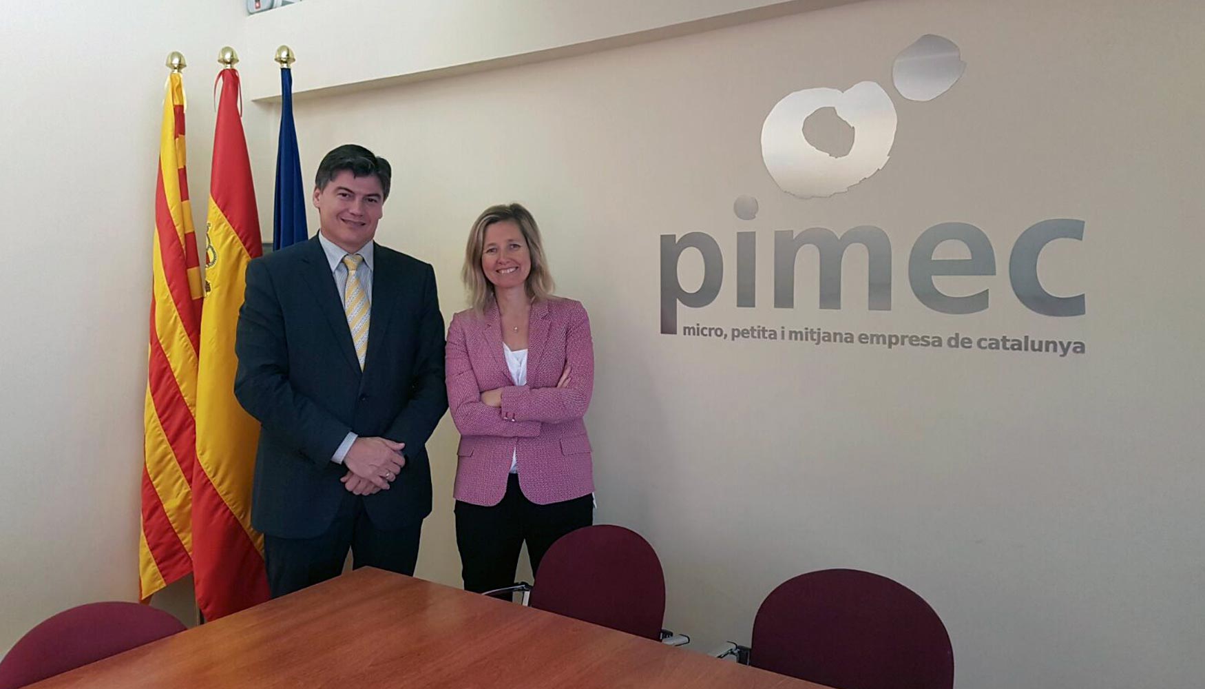 Antoni Caete y Marta Omedes, secretarios generales de Pimec y Afeb, respectivamente