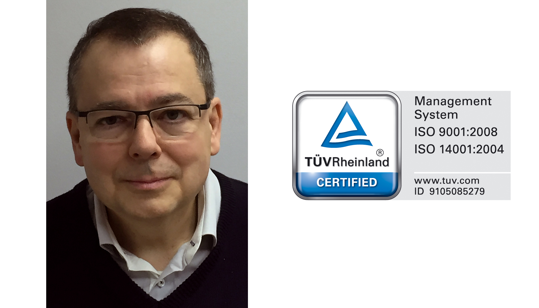 Carlos Rivero, director de Audiovisuales Data, S.L, empresa que ostenta las certificaciones ISO 9001 de gestin y la 14001 de medio ambiente...