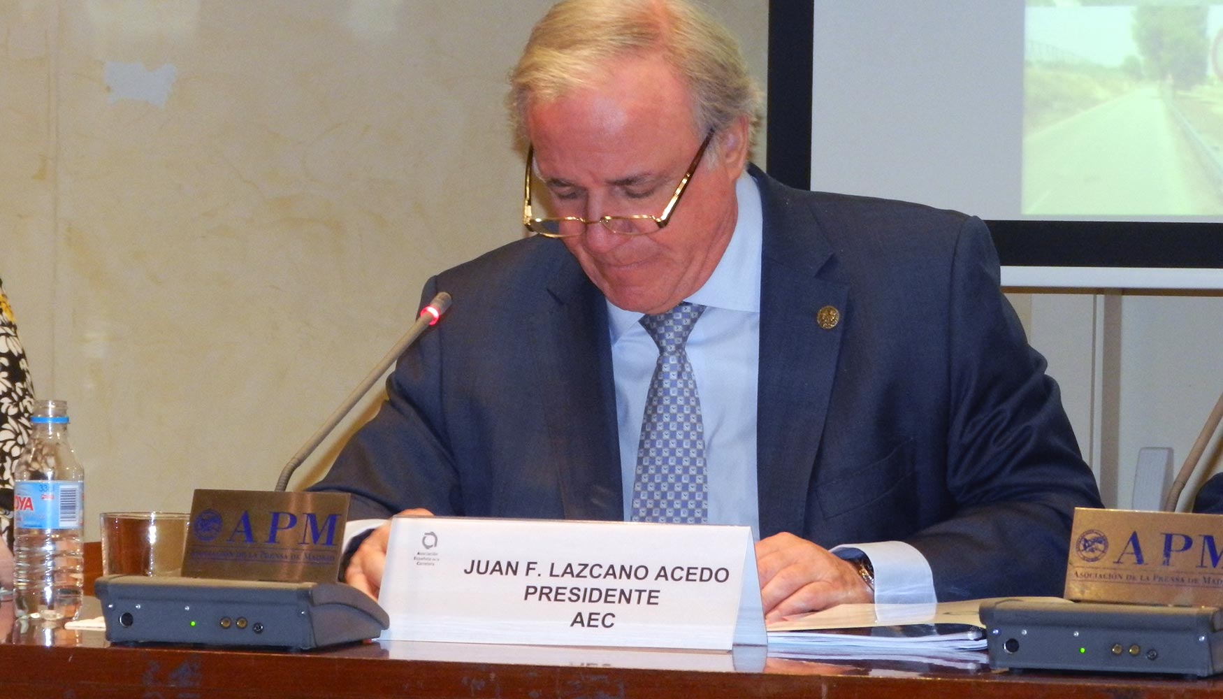 Juan Lazcano durante su intervencin