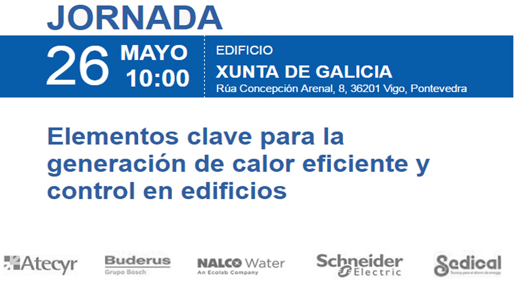 Elementos clave para la generacin de calor eficiente y control de edificios, el 26 de mayo en Vigo