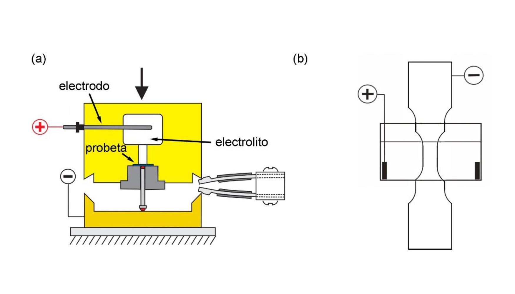 Figura 4. (a) Dispositivo de ensayo SPT en ambiente de hidrgeno...