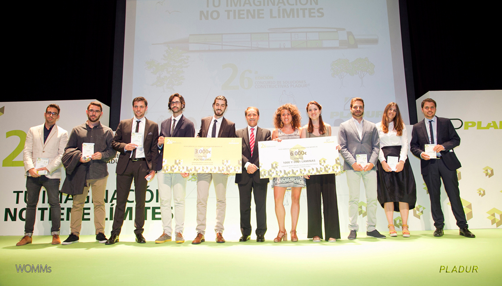 Foto de grupo con los ganadores de la 26 Edicin del Concurso Soluciones Constructivas de Pladur