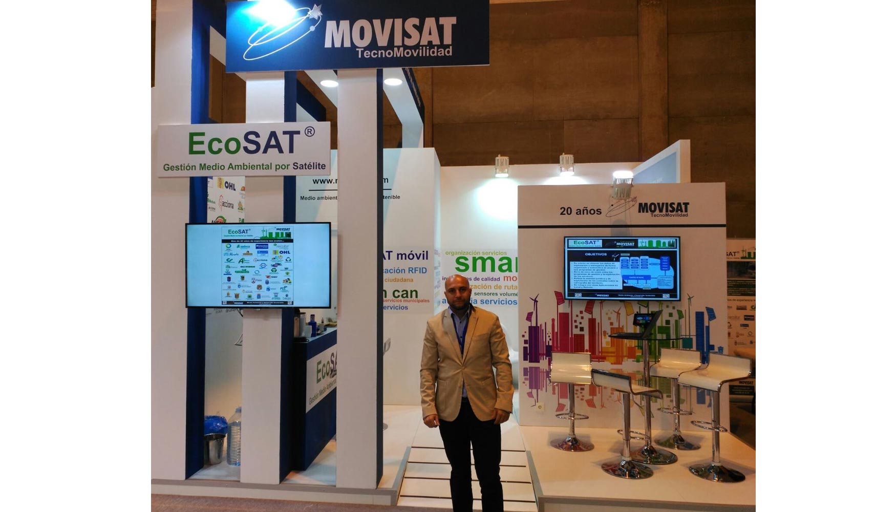 lvaro Garca Prieto, director comercial de Movisat, en su stand de Tecma 2016