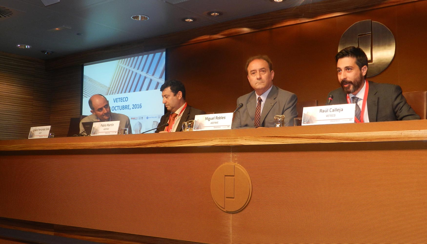 De izda. a dcha.: Ignacio Fernndez Solla, Pablo Martn, Miguel Robles y Alberto Leal, durante la inauguracin del evento...