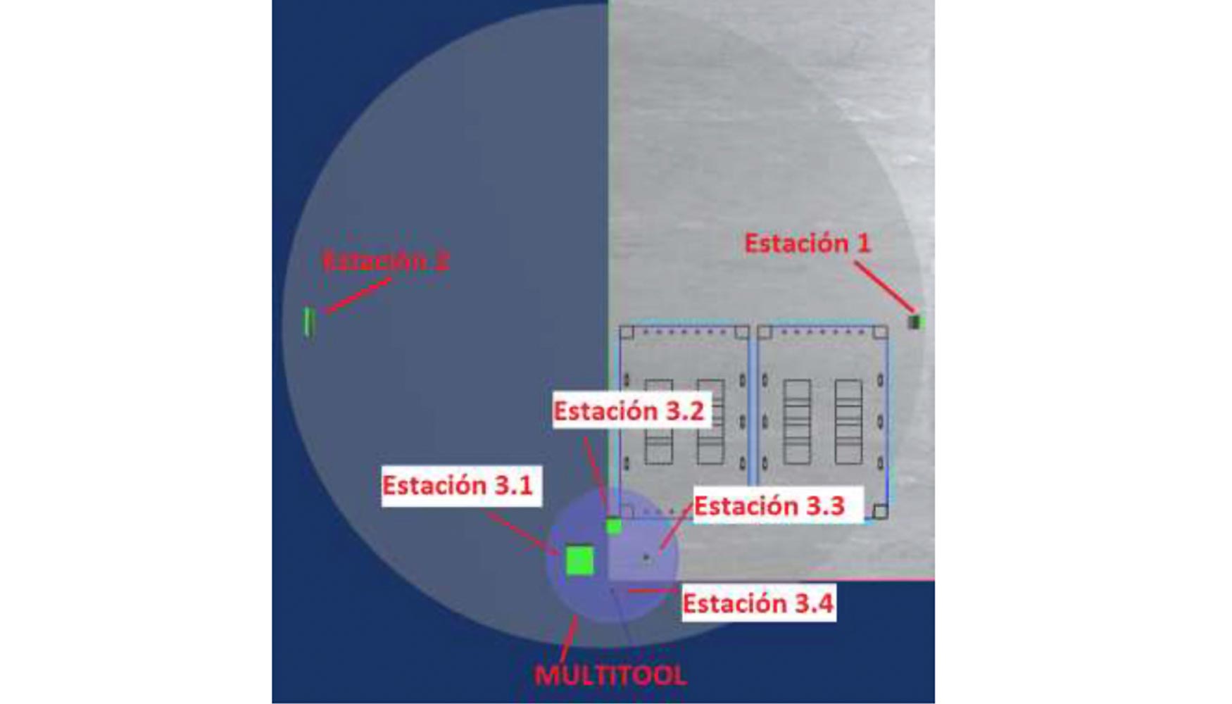 Figura 6. Ejemplo de con figuracin de torreta circular