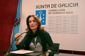 la Consejera de Vivienda de la Xunta, Teresa Tboas, en la presentacin de nuevos parques empresariales