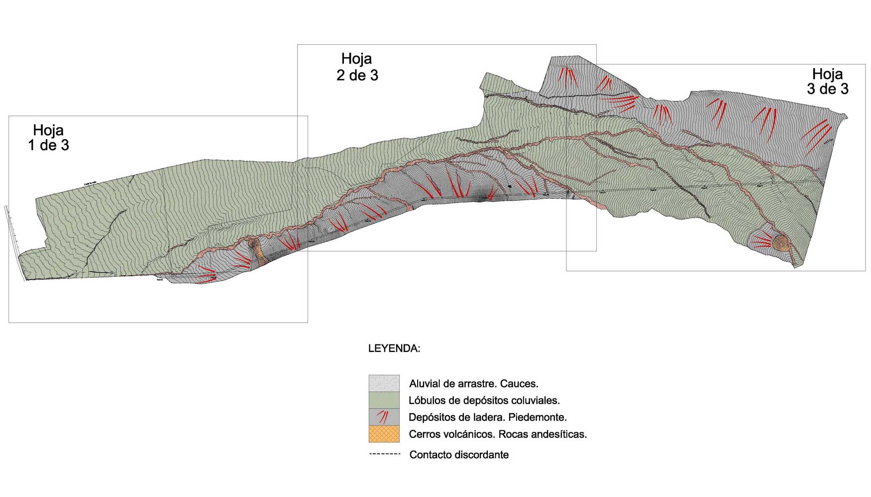 Fig. 1: Plano de zonificacin geolgica realizado por Orbis Terrarum
