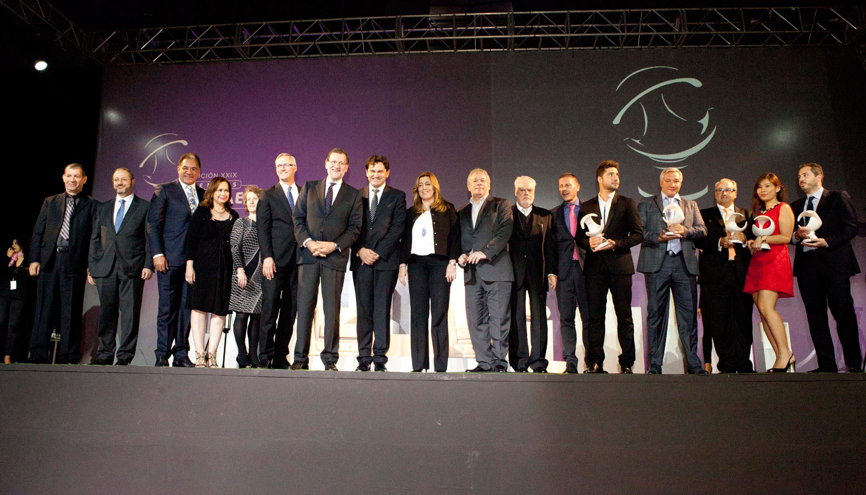 Galardonados e invitados en la XXIX edicin de los Premios Macael