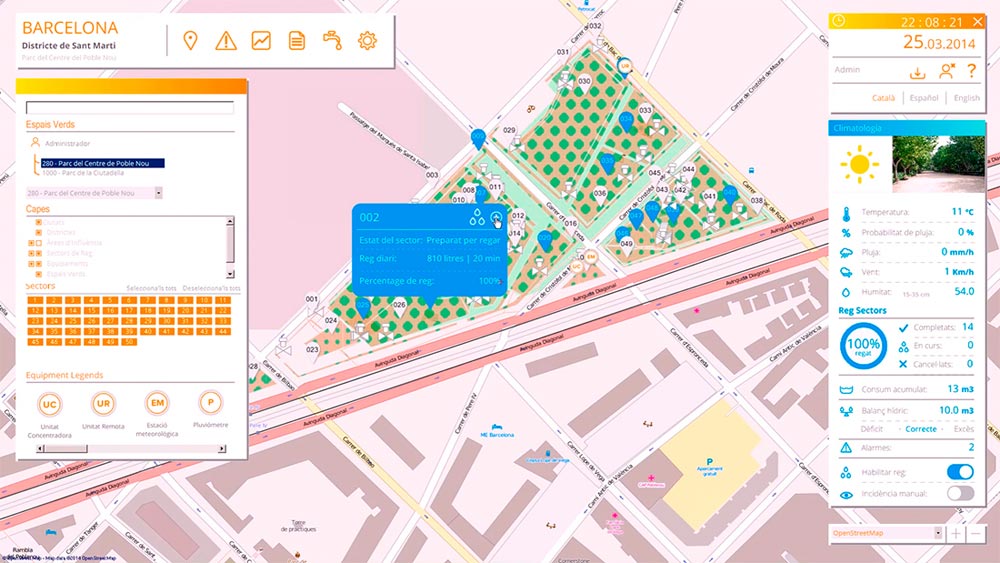 Visualizador desarrollado por el Ayuntamiento de Barcelona y Wonderware