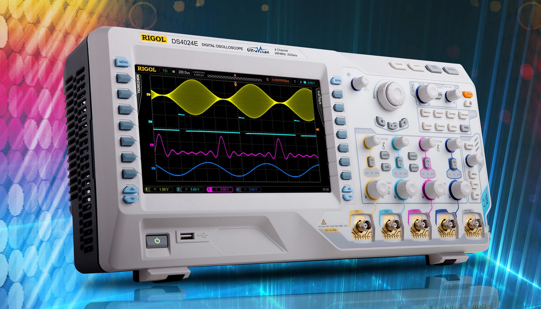 Nuevo osciloscopio de gama alta DS4000E con 4 canales