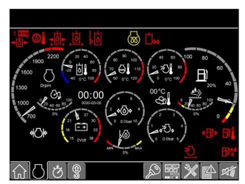 Pantalla a color de control de control del operario en la nueva gra Liebherr HS 8100 HD