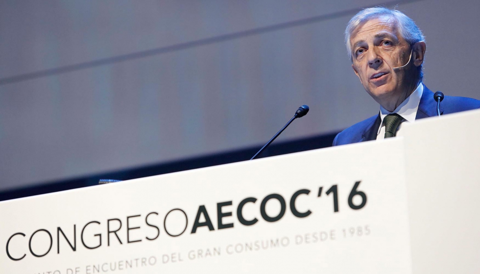 Javier Campo, presidente de Aecoc, durante su intervencin en el Congreso Aecoc del Gran Consumo