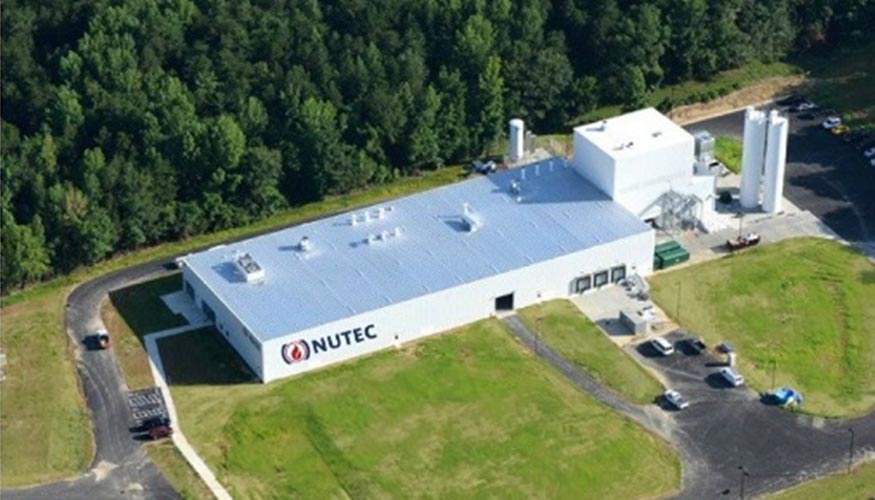 Vista area de Nutec Inc, ubicada en Huntersville, Carolina del Norte (EE UU)