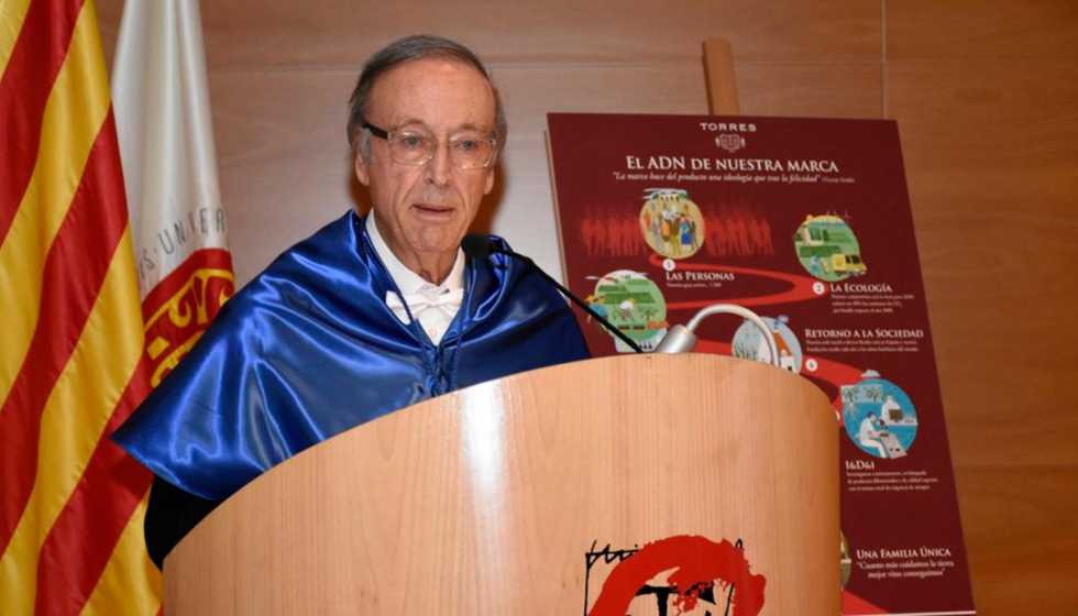 Miguel A. Torres durante su discurso tras la investidura. Foto: URV