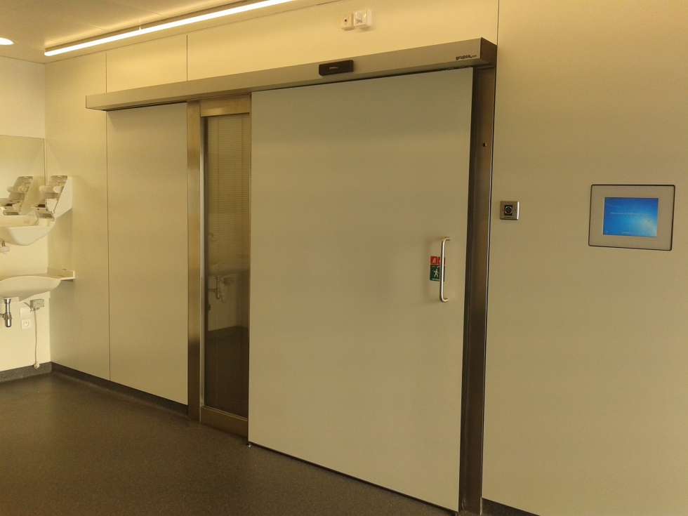 Ejemplo de aplicacin de puertas de Grupsa en el hospital de Estrasburgo