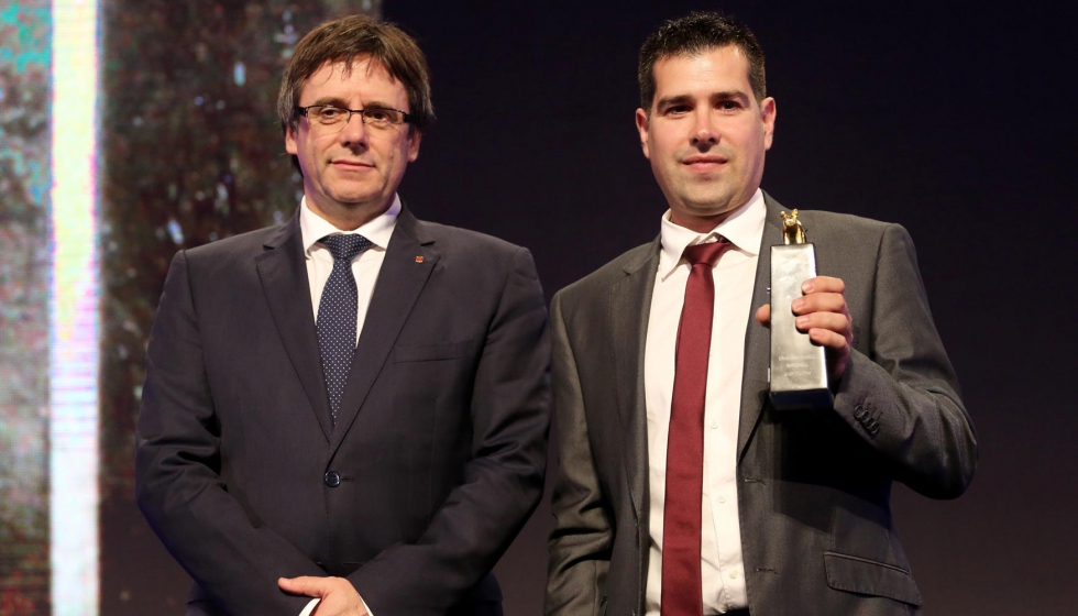 El presidente Puigdemont entrega el Premio Porc d'Or con Diamante 2016 a la Granja Marganell. Foto: Rubn Moreno