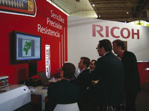 Demostraciones en el stand de Ricoh