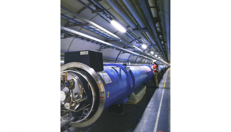 Tnel del CERN en Ginebra. La piedra excavada sirve para el Green Concrete, reducida a nanopartculas