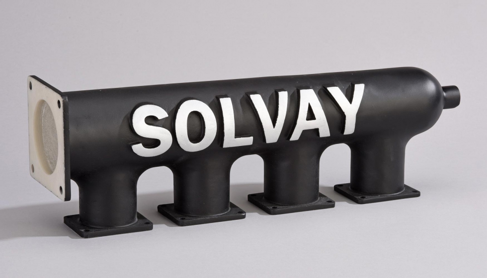 Cmara plnum impresa en 3D fabricada con la PA6 en polvo Sinterline Technyl de Solvay. Foto: Solvay