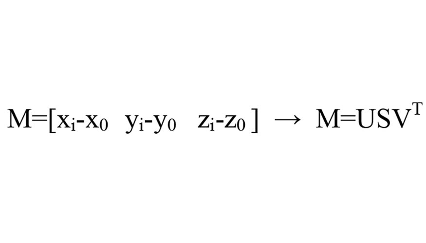 Siendo S una matriz diagonal con valores singulares de M U, V: los vectores singulares de M