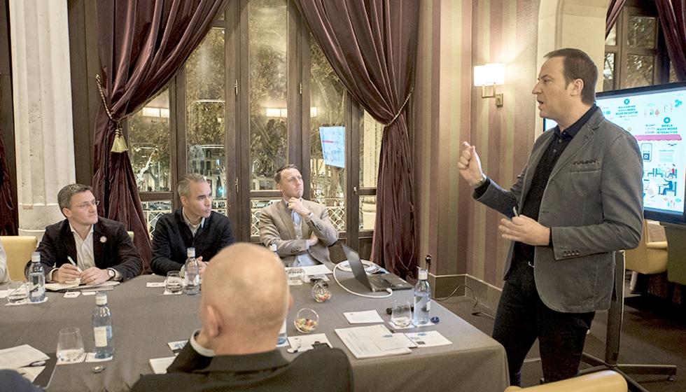 Marius Robles durante su intervenci�n en el Digital Plate Talks de Barcelona