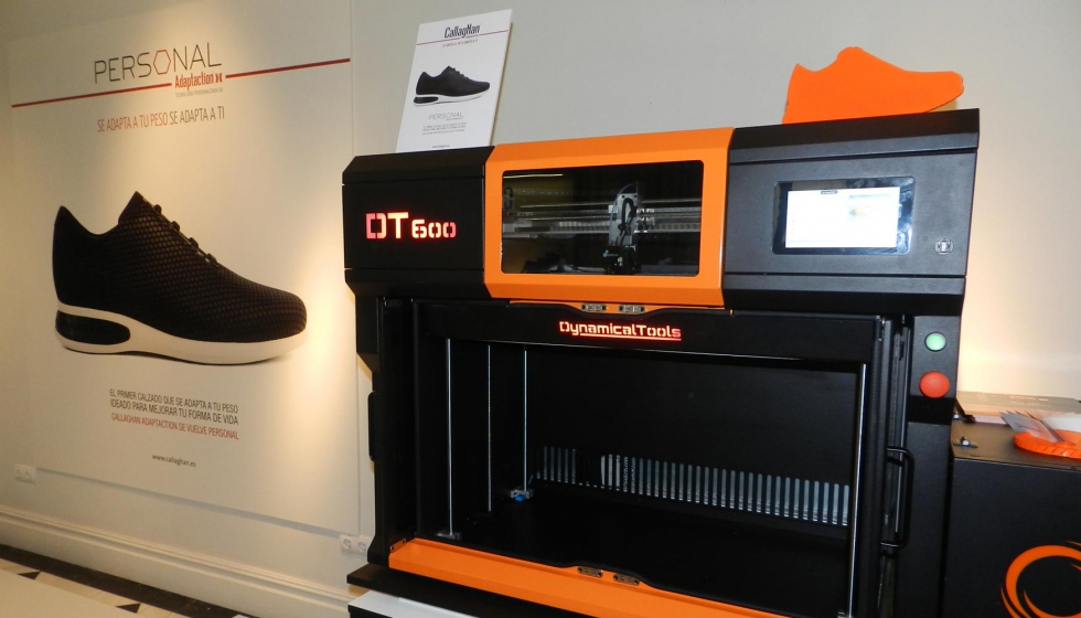 La impresora DT600 de Dynamical Tools en el showroom de Madrid