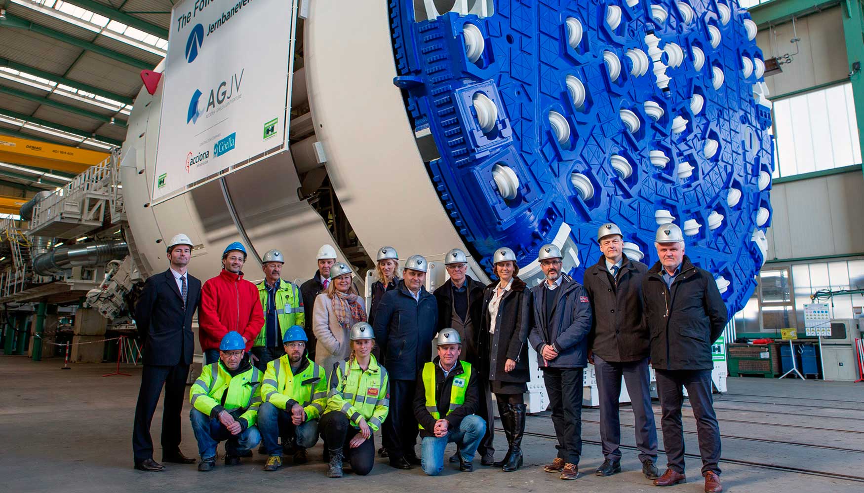 Foto 1.- Entrega de la primera tuneladora Herrenknecht para el proyecto Follo Line (Noruega)